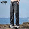 JEEP SPIRIT Men's Summer Ice Silk Straight Cargo Pants