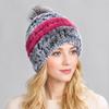 New Luxury Knitted Real Genuine Fox Fur Hats Women Beanies Solid Rex Rabbit Fur Caps Winter Lady Party Fashion Fur Hat Skullies