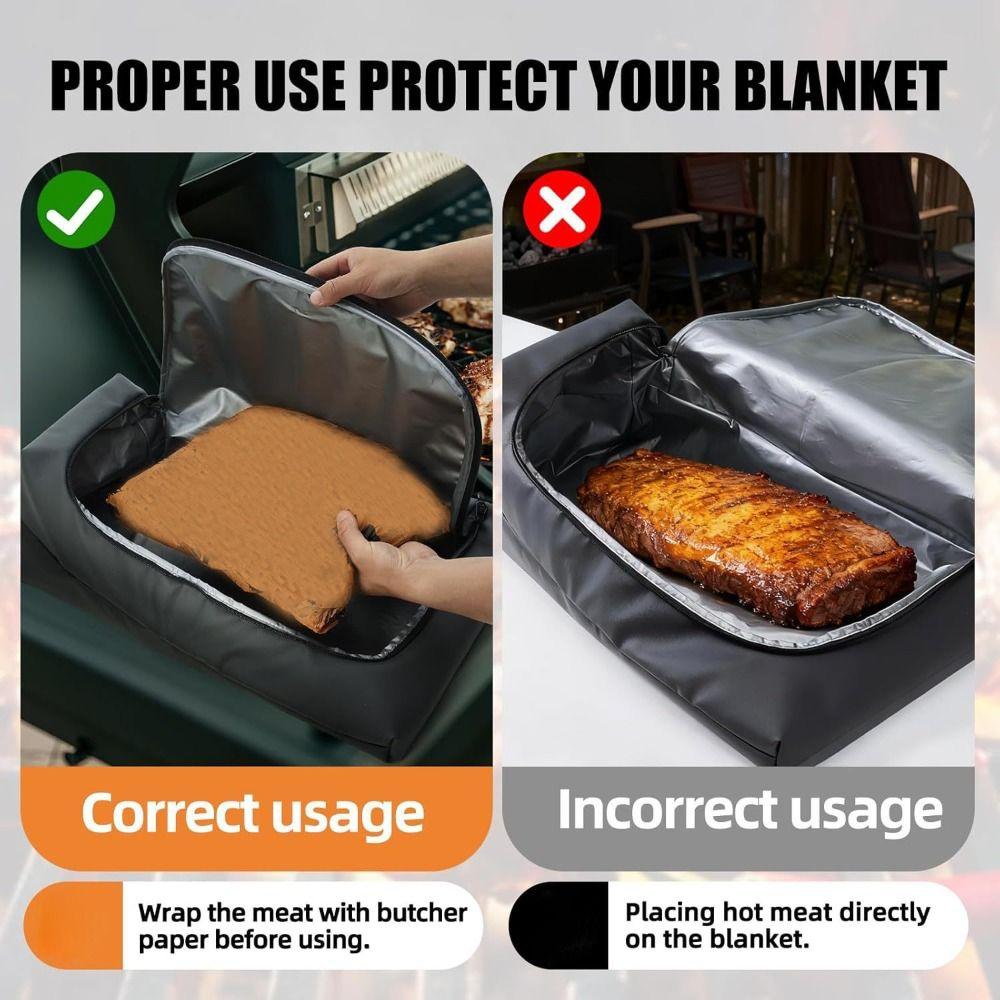 270° Opening Meat Resting Bag Insulated Insulated Bag New Design BBQ Blanket  for Resting Meat