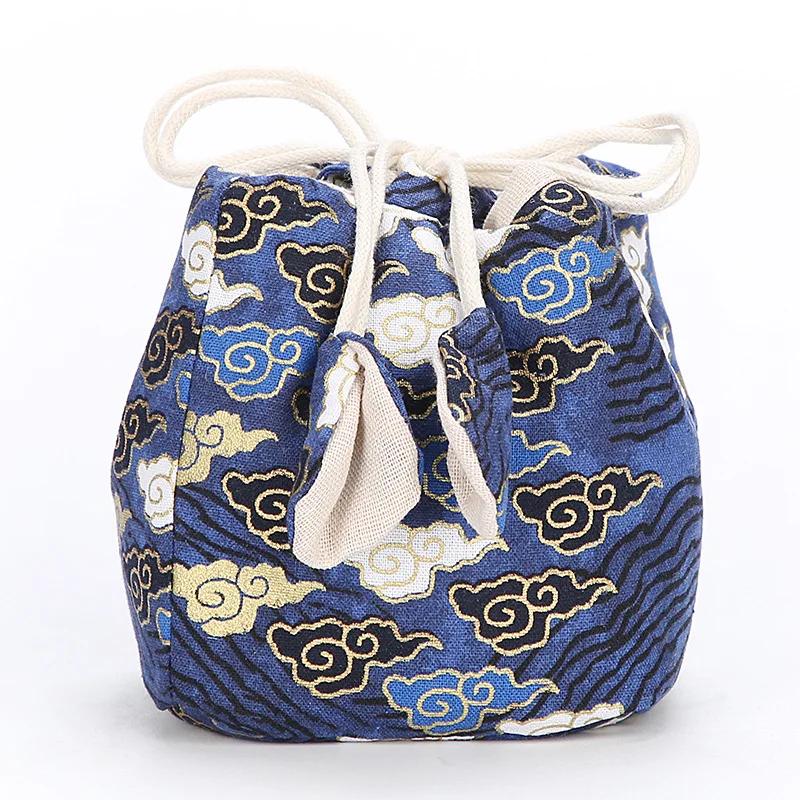 Teeware Aufbewahrungstasche Tragbar Outdoor Mehrzweck Reise Teetassen Meister Teetasse Kordelzug Baumwollstoff Beutel Geschenk Deko Tasche 2025