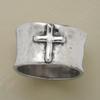 Silver Vintage Cross Wide Band Ring - Unisex Popular Jewelry 2024