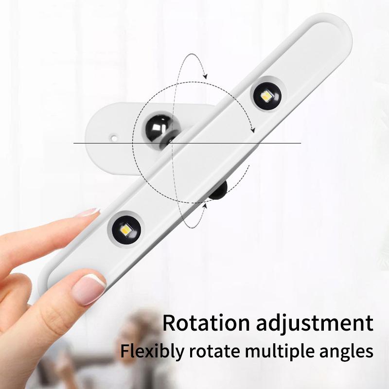 Led Wall Lamp Touch Control Motion Sensing 360 Rotatable USB Recharge Wireless Portable Night Light for Bedroom Reading Lamp