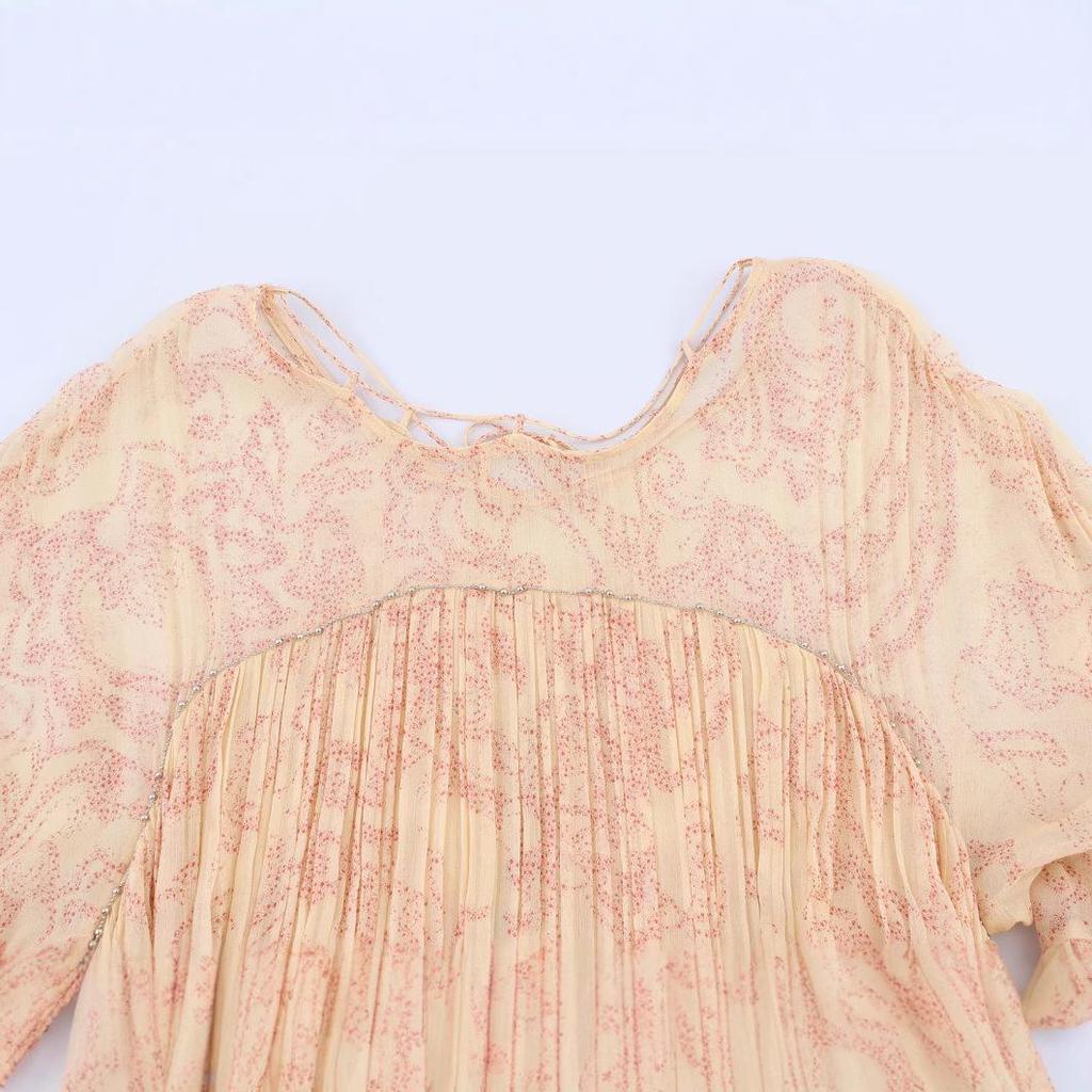 2025 Spring Women's Casual Printed Dress - European & American Style