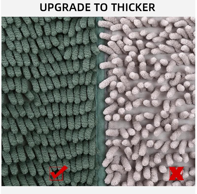 1 PCS Bathroom Rug Mat Non Slip Quick Dry Bath Mats Extra Thick and Super Absorbent Bath Rugs Microfiber Chenille Shower Carpet