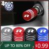 2026 Hot For VOLKSWAGEN VW for Volkswagen VW 4Pcs Car Wheel Rim Tire Valve Stem Caps Rline 2023 2022 2017 2013 Jetta Passat Auto