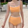 A Korean Version of a Small Fresh Swimsuit, Women's High Waist Split, Sweet Plaid Student Vacation Swimsuit