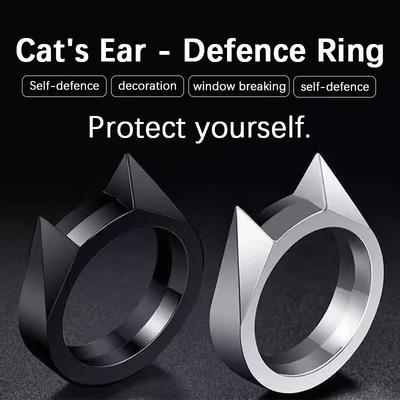 NEW Outdoor Survival Self-Defense Ring Portable Men's Women Finger Weapon Emergency Broken Glass Punk Hiking Camping Protector
