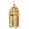 Colorful Candle Holder With Hanging Ring Lanterns Ornament Glass Wind Lantern  Dining Room