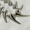Vintage Rivets Necklace Gothic Water Drop Pendant Neck Chain Choker for Dancing