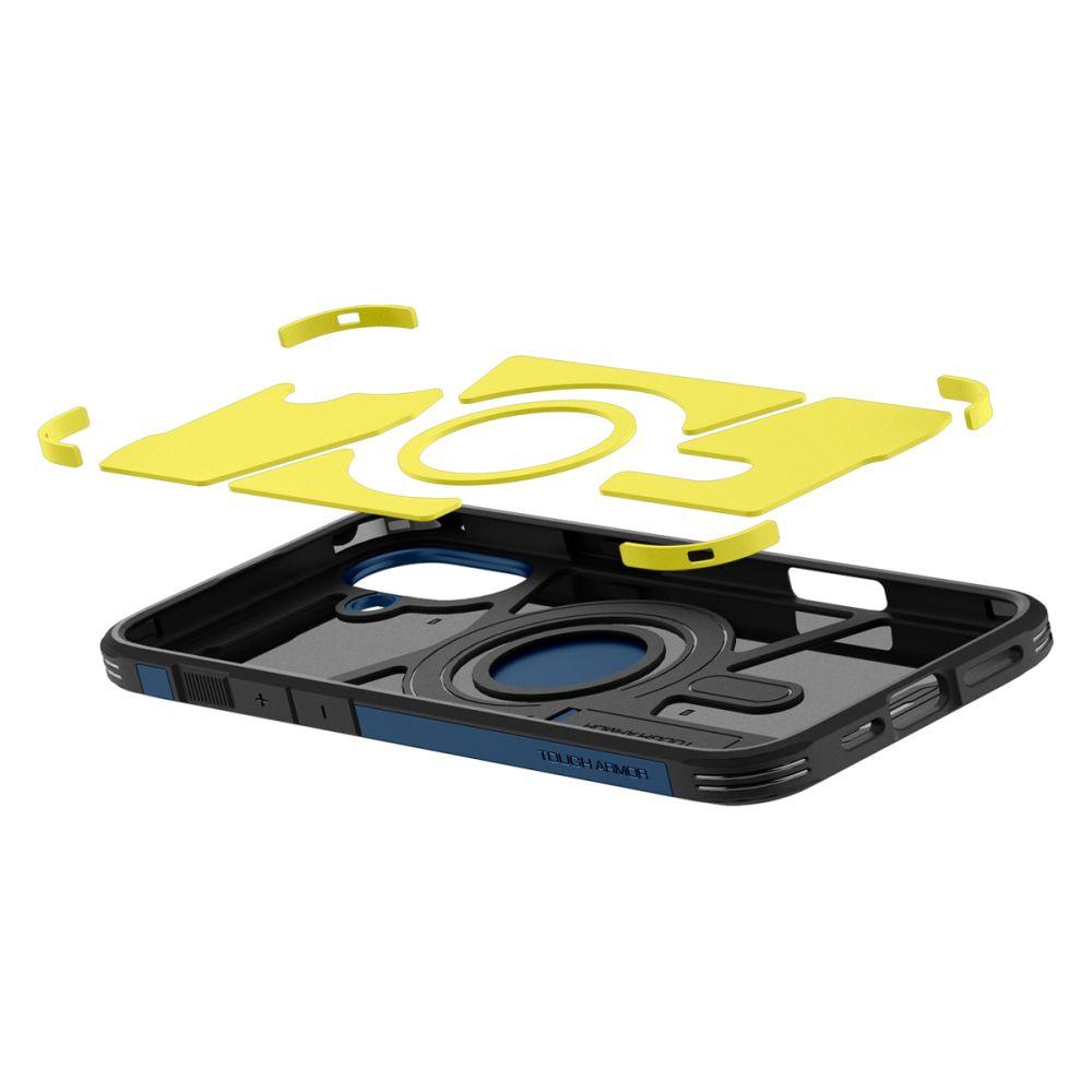 Spigen Tough Armor MagSafe Case with Stand for iPhone 16 - Blue