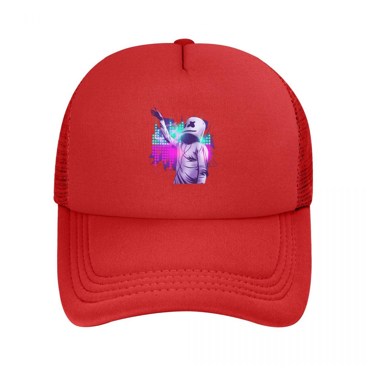 Бейсболки Marshmello DJ Фанаты Сетчатые Кепки Модные Летние Унисекс Кепки One Size