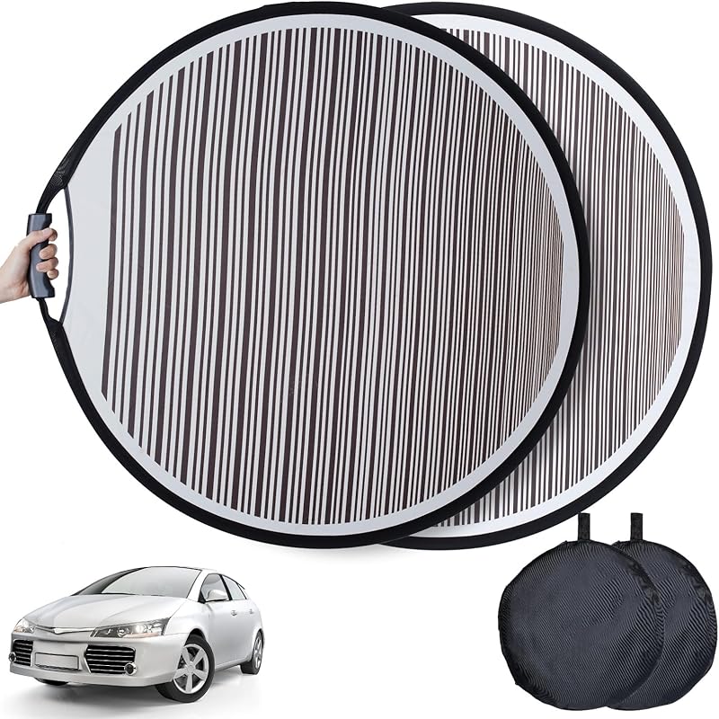 Homaisson Car Dent Detection Board With Storage Bag, 32 Inch Striped Light Reflector Board, Flexible Foldable Dent Panel, Dent Fix Tool For Vehicle