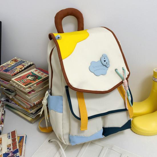 

Dopamine Color Durable Large Capacity Backpack for Elementary Girls - Stylish, Dirt-Resistant, and Lazy Style Schoolbag 30x14x42 cm