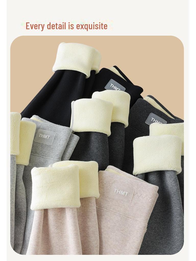 Extra Thick Plush High Waist Winter Leggings - Slimming Skinny Wool Pants for Women