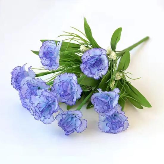 Artificial Carnation Flower with Stem 10 Head Home Office Table Centerpiece Wedding