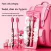 Benou Curved Adult Toothbrush Set - Cute Strawberry/Bear Design, Soft Bristles, Gum Protection, Two-Piece.