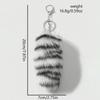 Fox Tail Keychain Irregular Car Keychain Bag Pendant Tail Animal Style Leopard Colored Keychain Cute Plush Keychain For Women