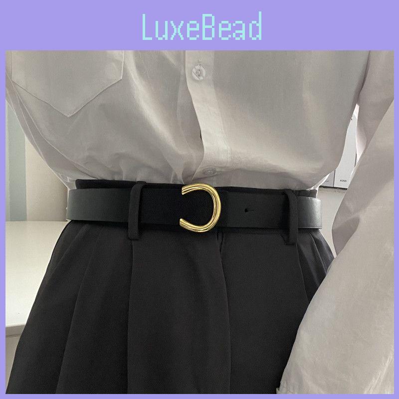Trendy Minimalist Black Pu Smooth Buckle Belt For Unisex Fashionable Denim Pants