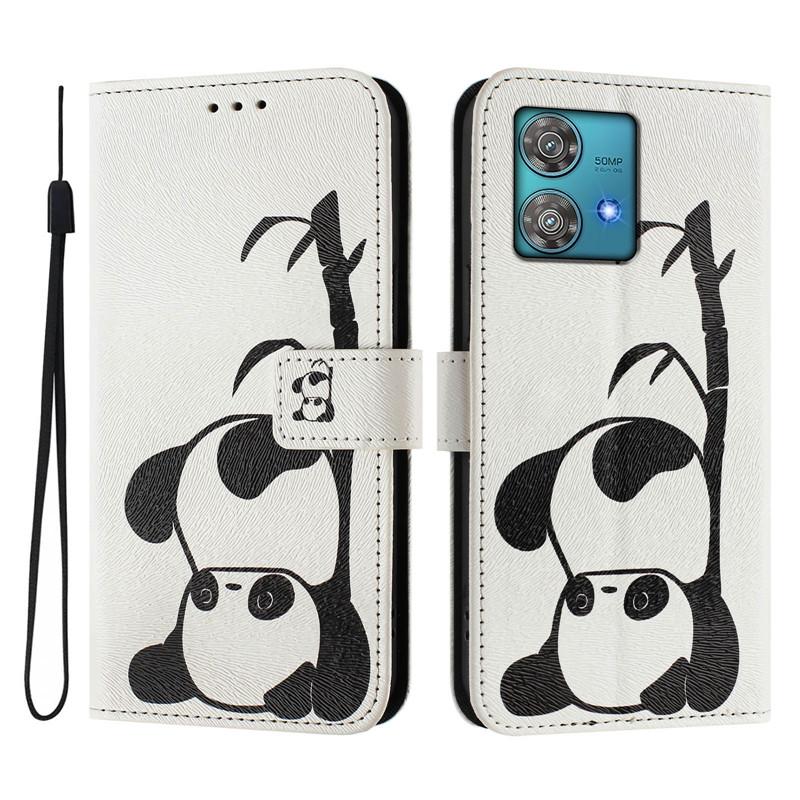 Luxus Flip Lederhülle Für Motorola Edge 40 Pro 5G Klapphülle auf Für Moto Edge40 Neo Fusion Brieftaschentaschen Blumenhüllen Schale