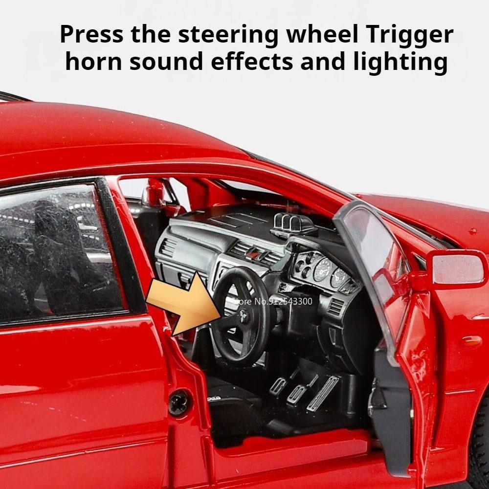 1:Модель іграшки Lancer Evolution IX M3 Street Car Масштаб 1:24 Звук Світло Амортизація Моделі Спортивних Автомобілів Колекційні Декоративні Подарунки