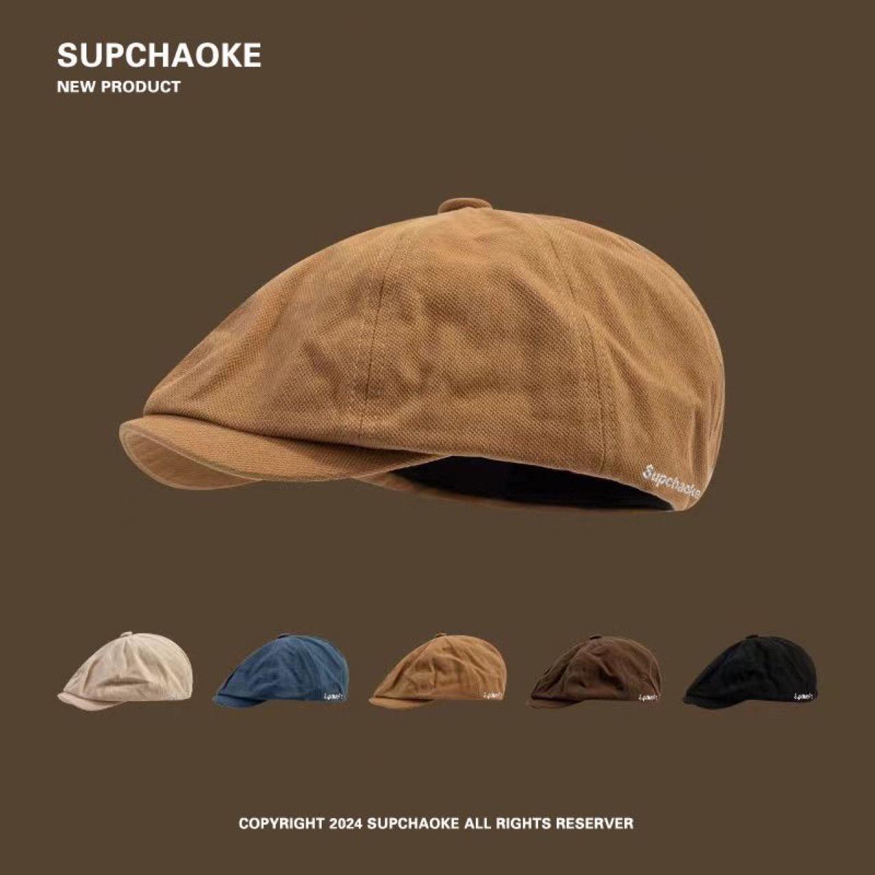 

Японская кепка газетчика в ретро-стиле: Унисекс Модный берет для ношения вперед и назад One Size кофейный