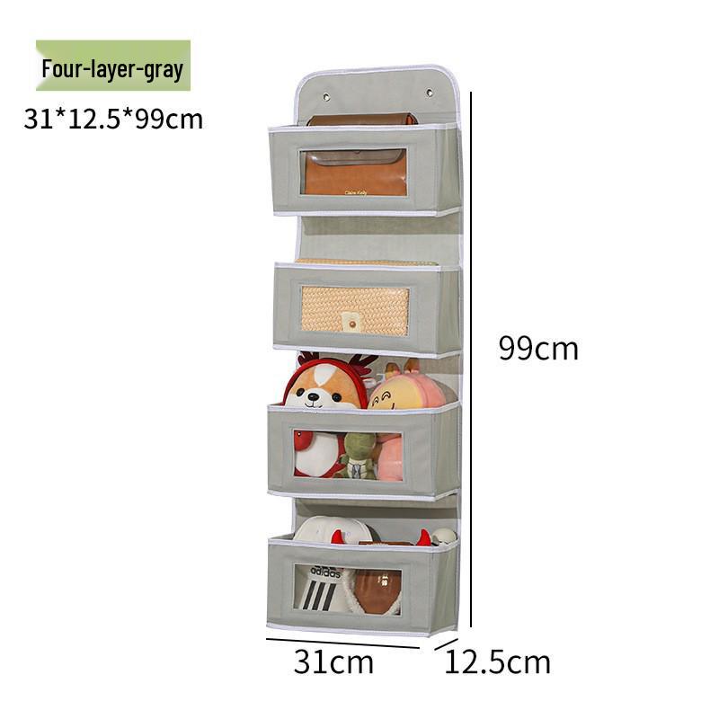 Wall-Mounted Fabric Hanging Organizer with Pockets - Essential Over-the-Door Storage for Dorms and Homes