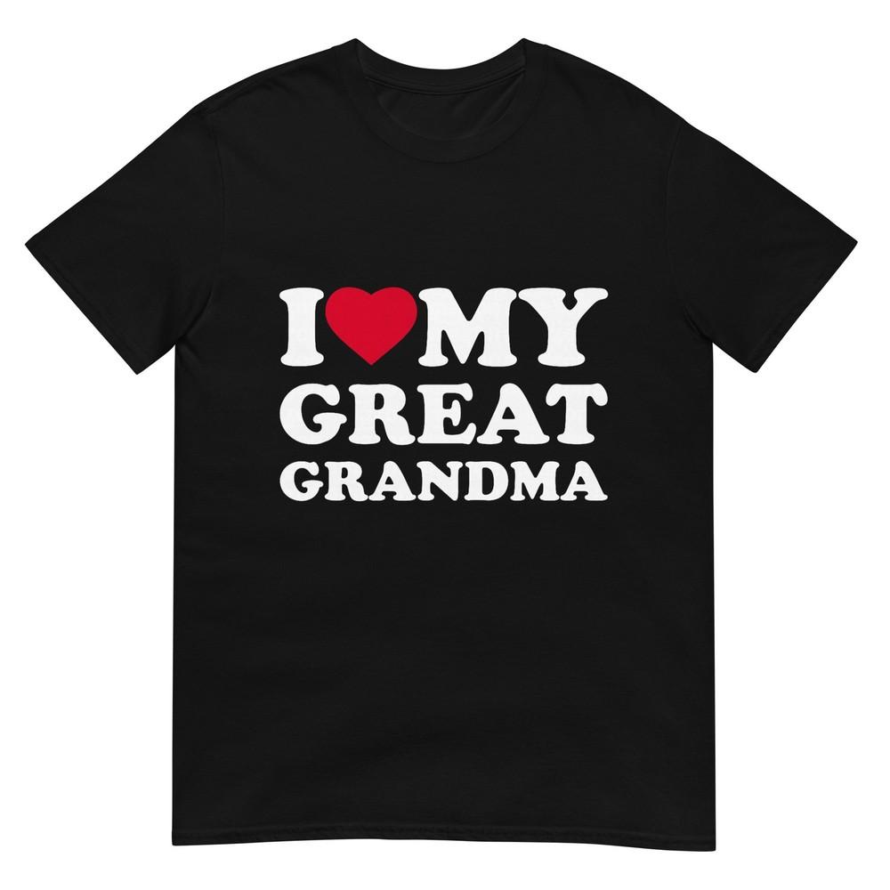 I Love My Great Grandma Heart Family Grandma Tshirt