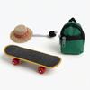Funny Pet Skateboard Toys Set Creative Parrot Skateboard Lizard Mini Scooter  Photograph Prop