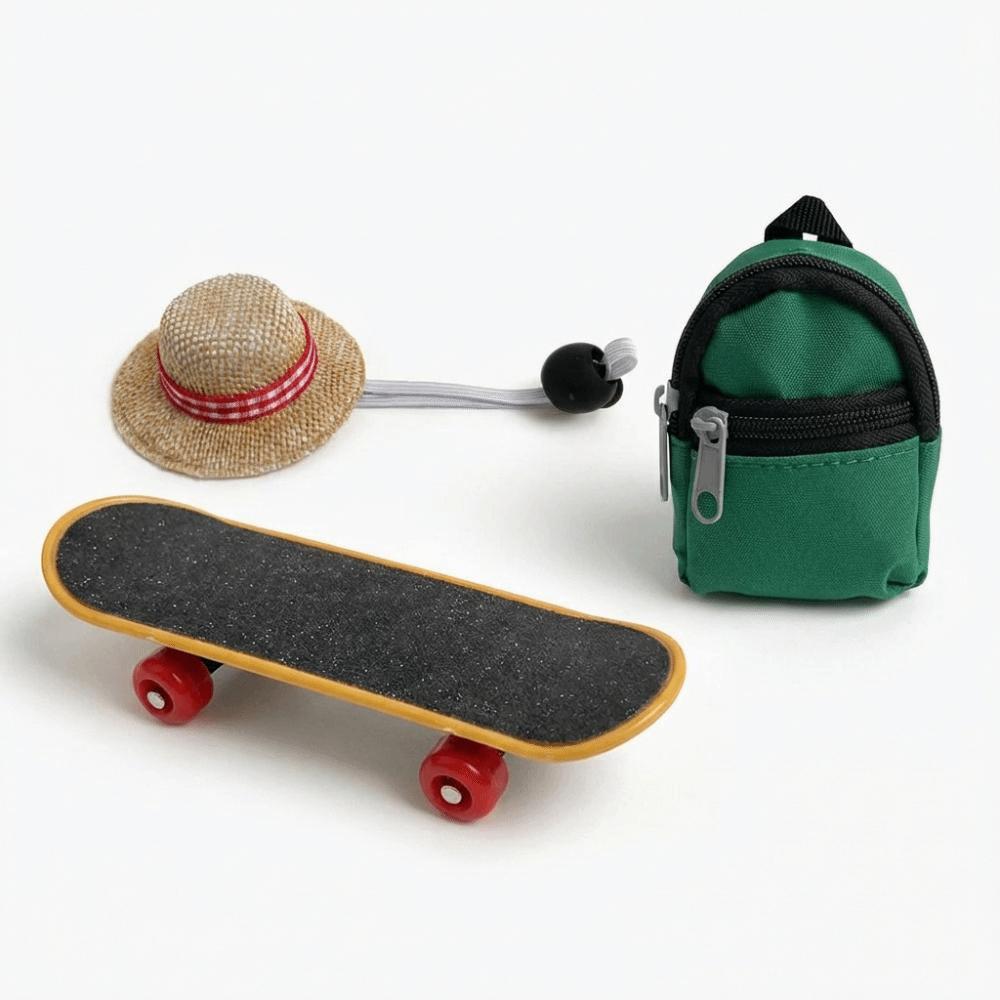 Funny Pet Skateboard Toys Set Creative Parrot Skateboard Lizard Mini Scooter  Photograph Prop
