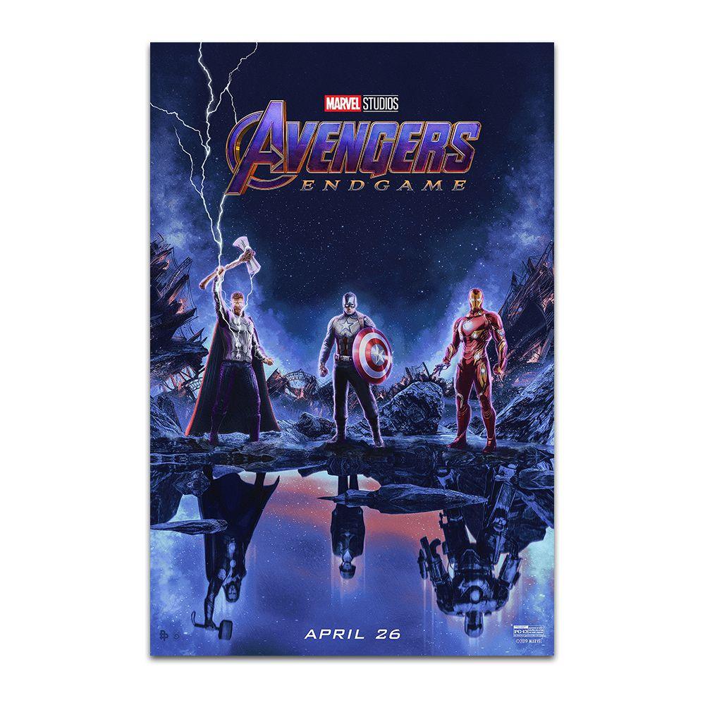 

Эксклюзивный шелковый арт-постер Мстители Финал с Тором, Капитаном Америкой, Железным Человеком 30x40cm (12 x16 )