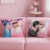 BLAnime y-Yarichin-Bitch Club Pillow Case Anti-dustmite Pillowcase Invisible zipper silky short plush Sofa cushion cover