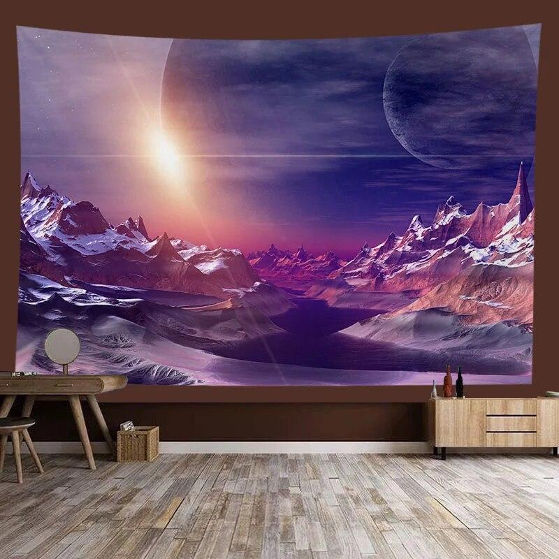 Universe Starry Sky Nebula Planet Background Tapestry Background Cloth Room Living Room Home Decoration Hanging Cloth