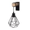 Plug in Wire Cage Wall Sconce Industrial Rustic E27 E26 Bulb Base Hanging Wall Mount Lamp