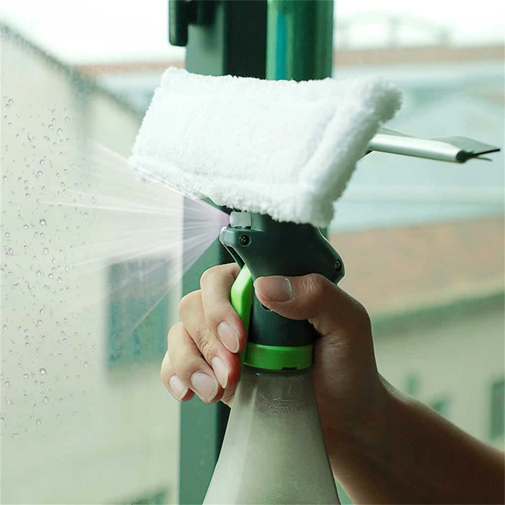 4 In 1 Spray Scrub Scrape Microfiber Window Squeegee With Water Spray Bottle Wiper For Indoor Outdoor Shower Glass And Even Your Car