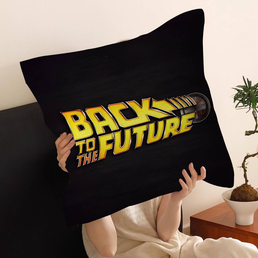 B-Back To The Future Personalized Pillow Cover Kids Bedroom Wild Party Decor Pillowcase Kid Birthday Shower Gift