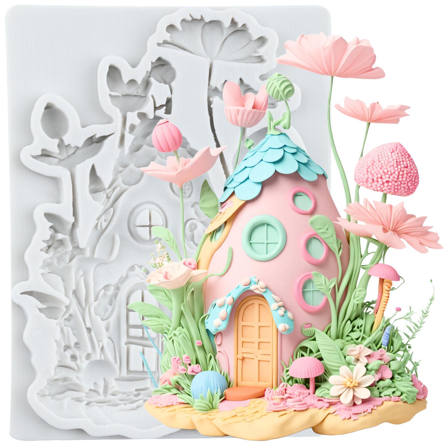 

Силиконовые формы для сказочного сада, форма для дома сказочного сада, форма для мастики, инструменты для украшения торта, топпер для кекса, форма для конфет, шоколада, гампасты серый