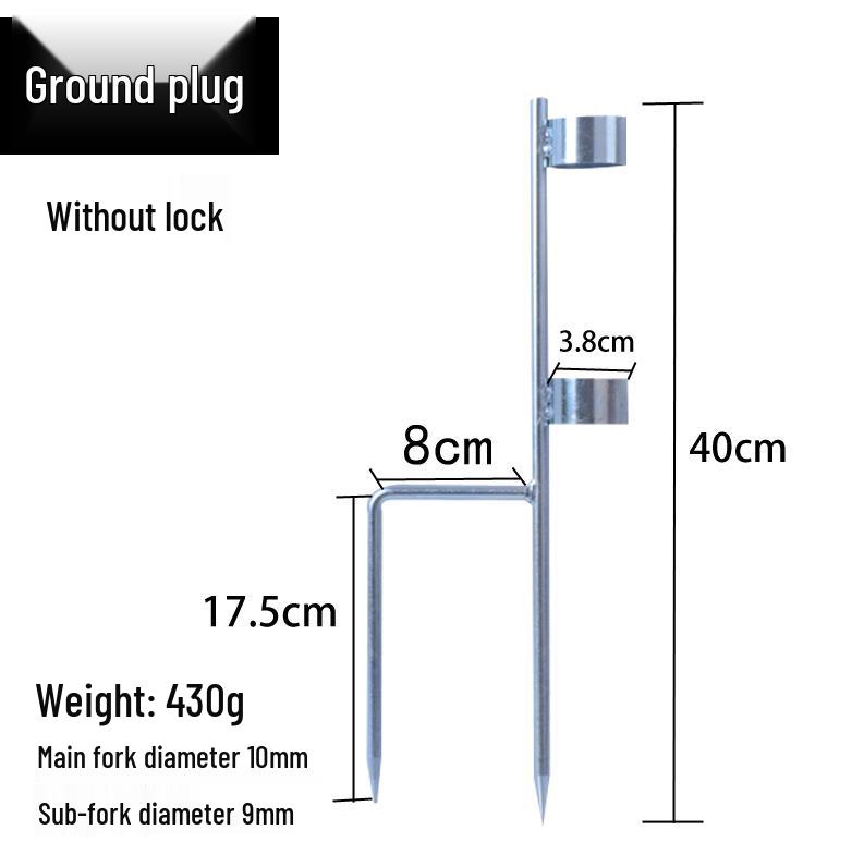 Telescopic Sun Umbrella with Fixing Bracket and Three-Ring Ground Stake