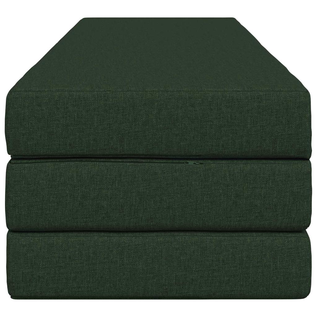 Folding Sofa Bed 180 x 67 x 45 cm Dark Green