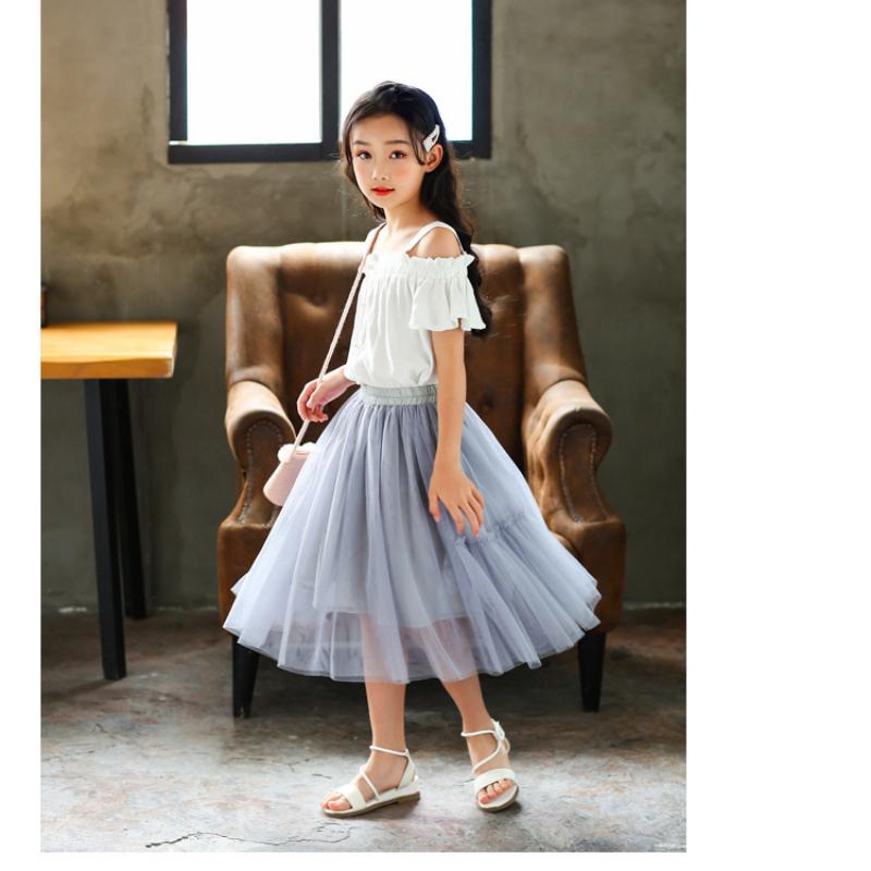 Children's Gauze Skirt Spring and Autumn Girls Simple Pengpeng Skirt