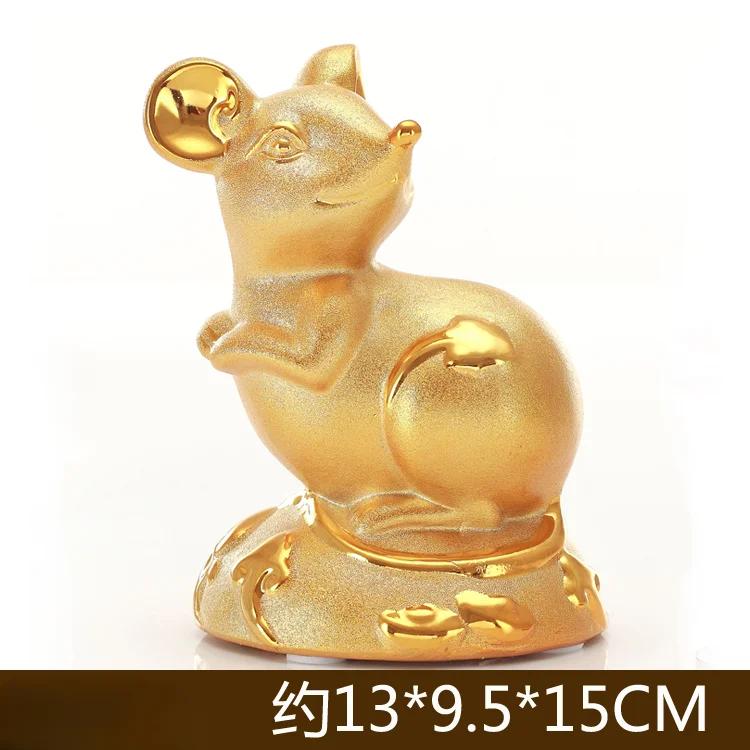 1PCS handmade ceramic cute twelve zodiac monkey chicken dog mouse dragon piggy bank home storefront front desk decoration