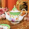 1pc Porcelain Tea Set British Style Retro Ceramic Tea Set High-end Floral Coffee Set Afternoon Tea Pot For Home Tea Party Restaurant Coffee Shop Tea A