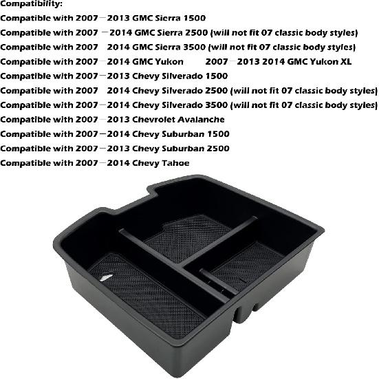 JOJOMARK Center Console Organizer Tray Compatible with 2007-2014 GMC Sierra Chevy Silverado Tahoe Yukon Suburban - Accessories Replaces 19166288