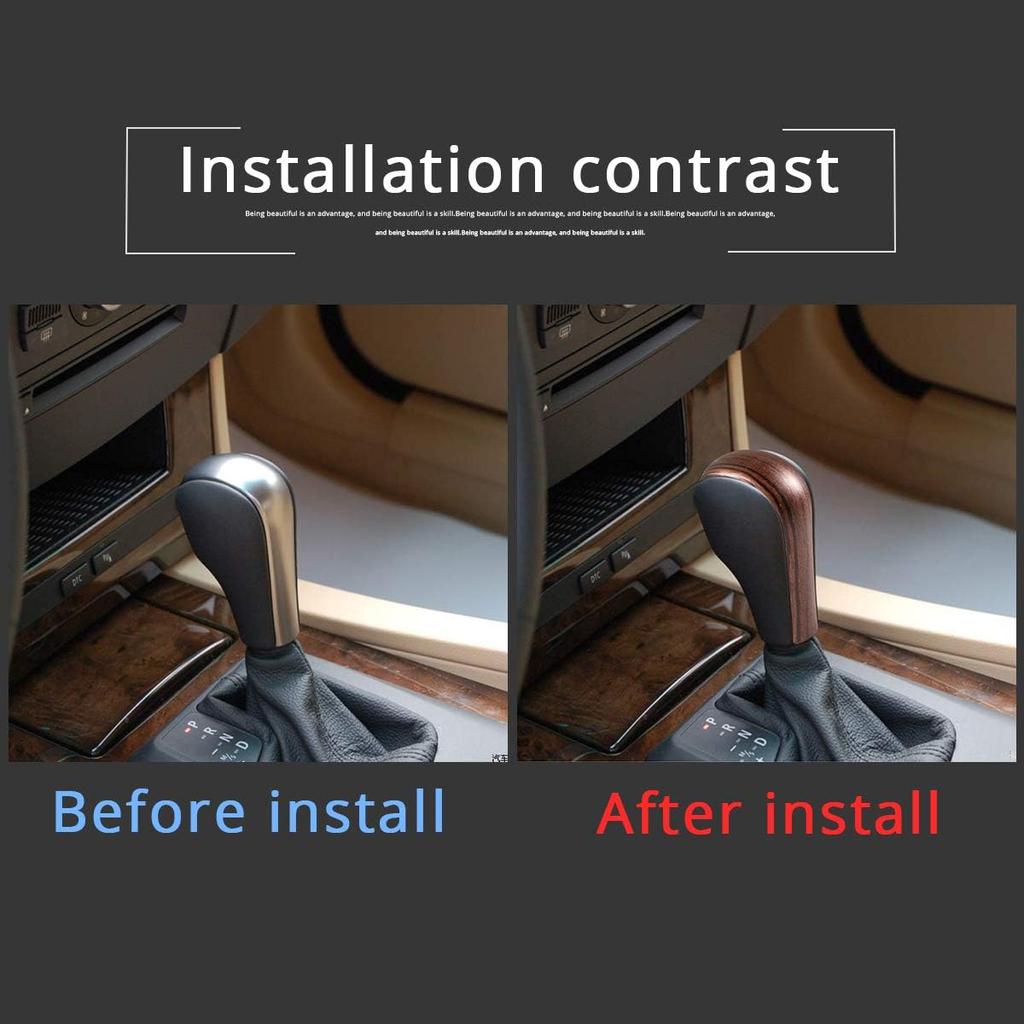 ABS Plastic Car Center Gear Shift Knob Head Cover Trim Auto Accessories for BMW E39 E60 E83 E53 E46 E61 1995-2010, Not for E61 5 Series Sedan