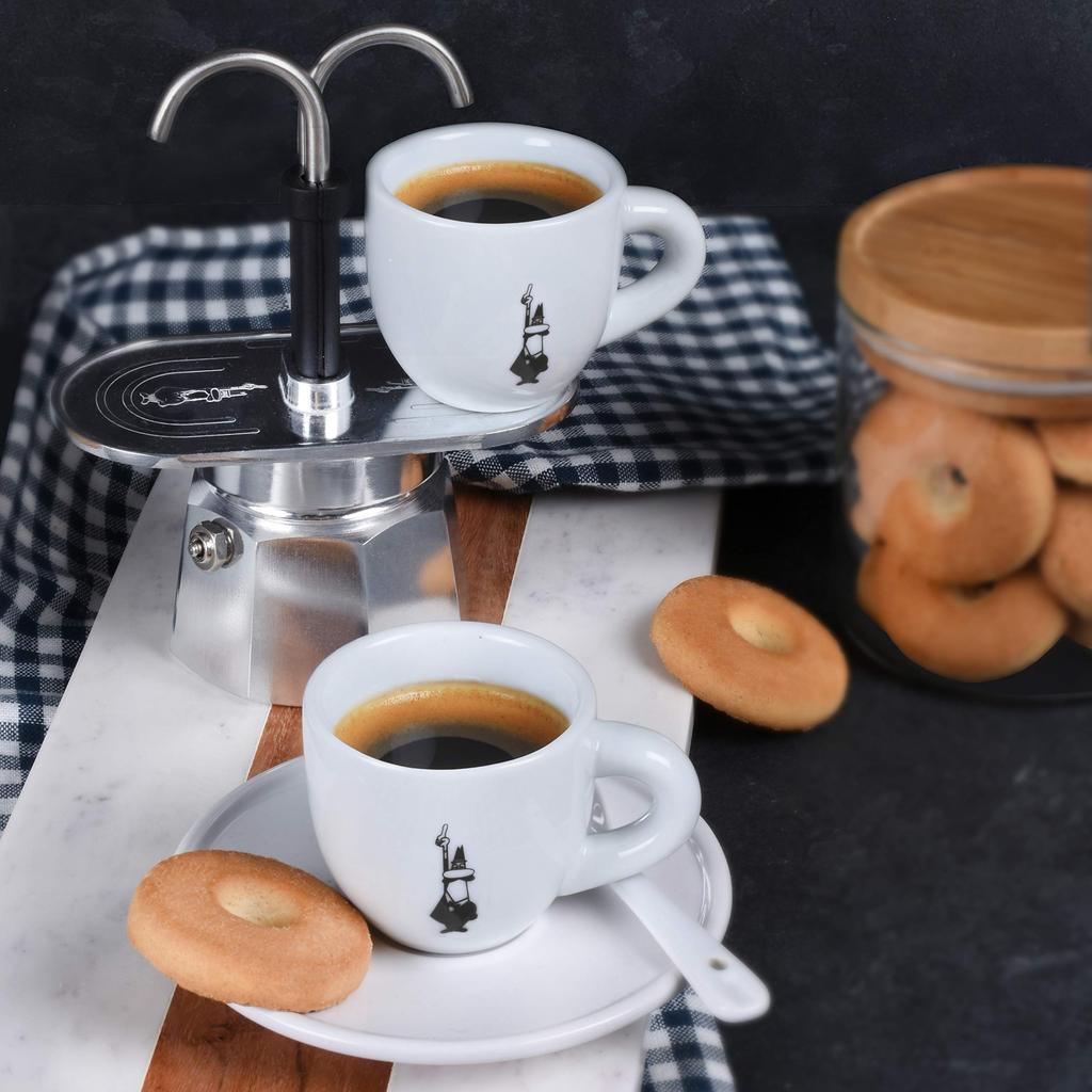 Bialetti Mini Express Espressomaschine für 2 Tassen mit Direktzündung (Kaffeemaschine)