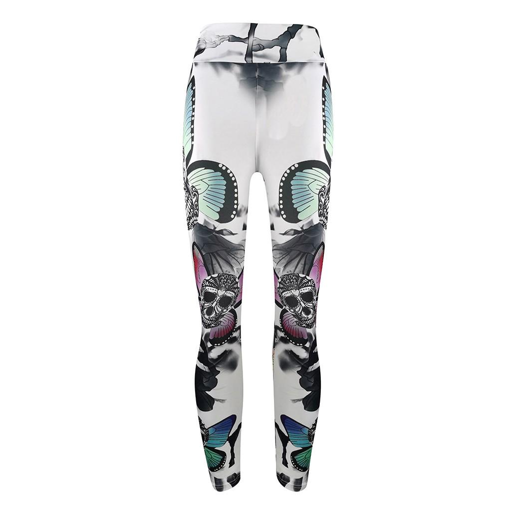 Women Fashion  Printed Skinny Slim High Waist Yoga Leggings Pants