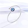 Turkish Evil Blue Eye Open Cuff Bangles Bracelets For Women Men Simple Geometric Round Demon Eye Lucky Bangle Friendship Jewelry