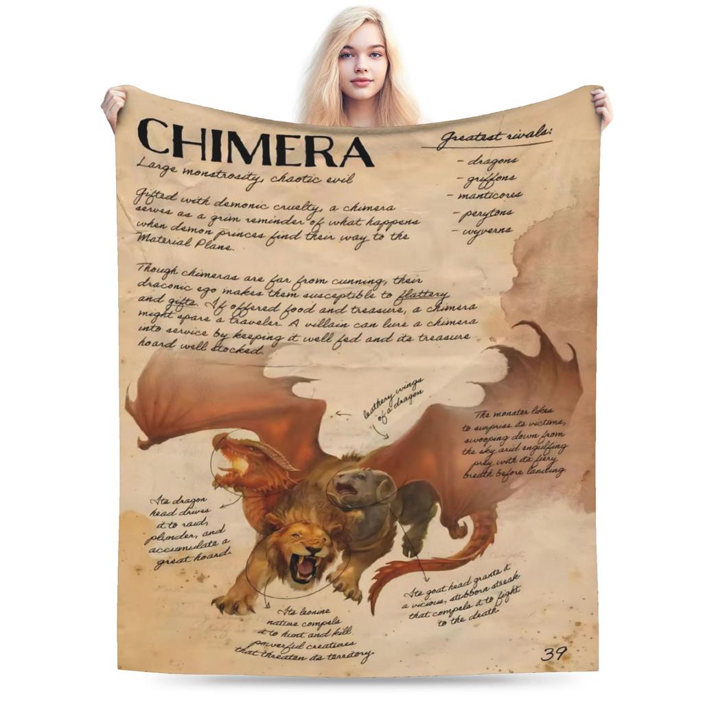 DND Flannel Throw Blanket Role-Playing Game Blankets for Bedding Outdoor Super Warm Bedroom Quilt