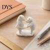 Delicate Texture Figurine Double Pig Pulling Ornament, Mini Size 3D Printed Figurine, Small Space-saving Decor Funny Healing Desktop Decorative