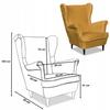 Bella Scandinavian Wing Chair Family Meble Gold Mustard Yellow Dark