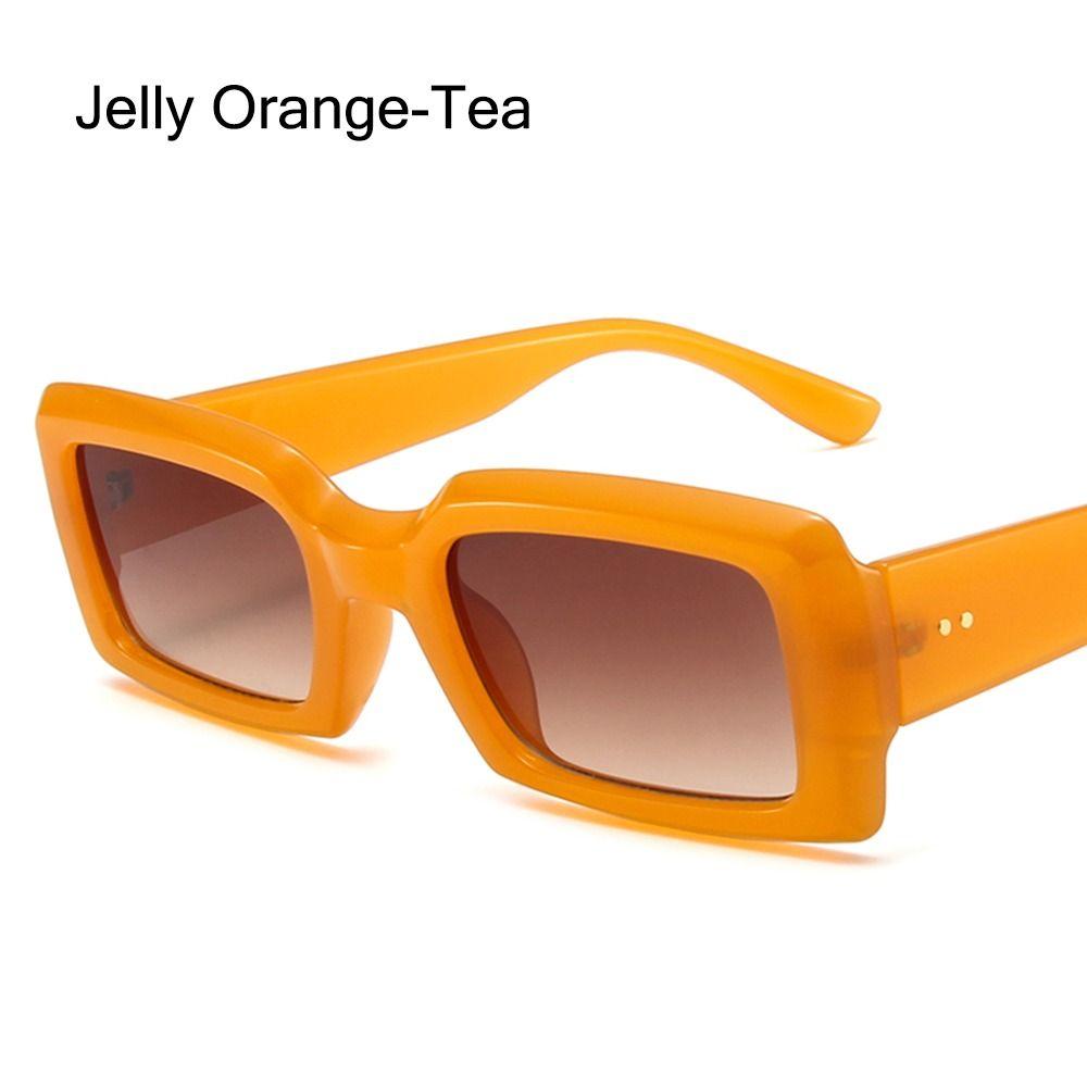 

Новые квадратные солнцезащитные очки желейного цвета, женские брендовые дизайнерские модные солнцезащитные очки, женские винтажные очки в маленькой оправе, популярные